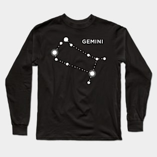 Gemini Zodiac Constellation Sign Long Sleeve T-Shirt